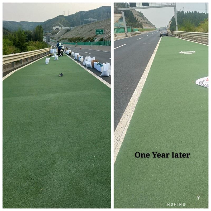 1年後の色付き道路の比較
